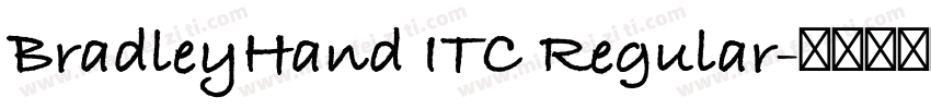 BradleyHand ITC Regular字体转换